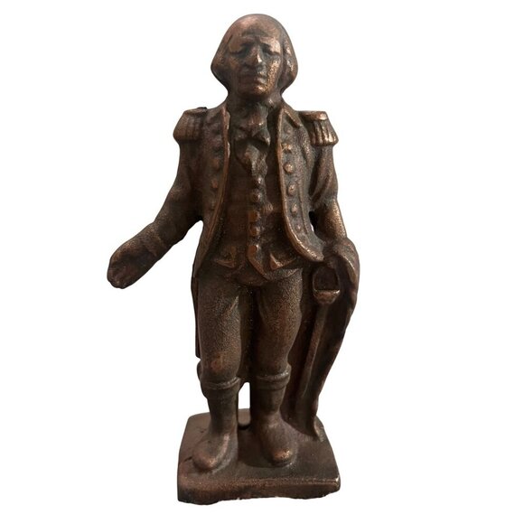 Vintage George Washington Cast Iron Coin Bank Statue - Picture 1 of 8